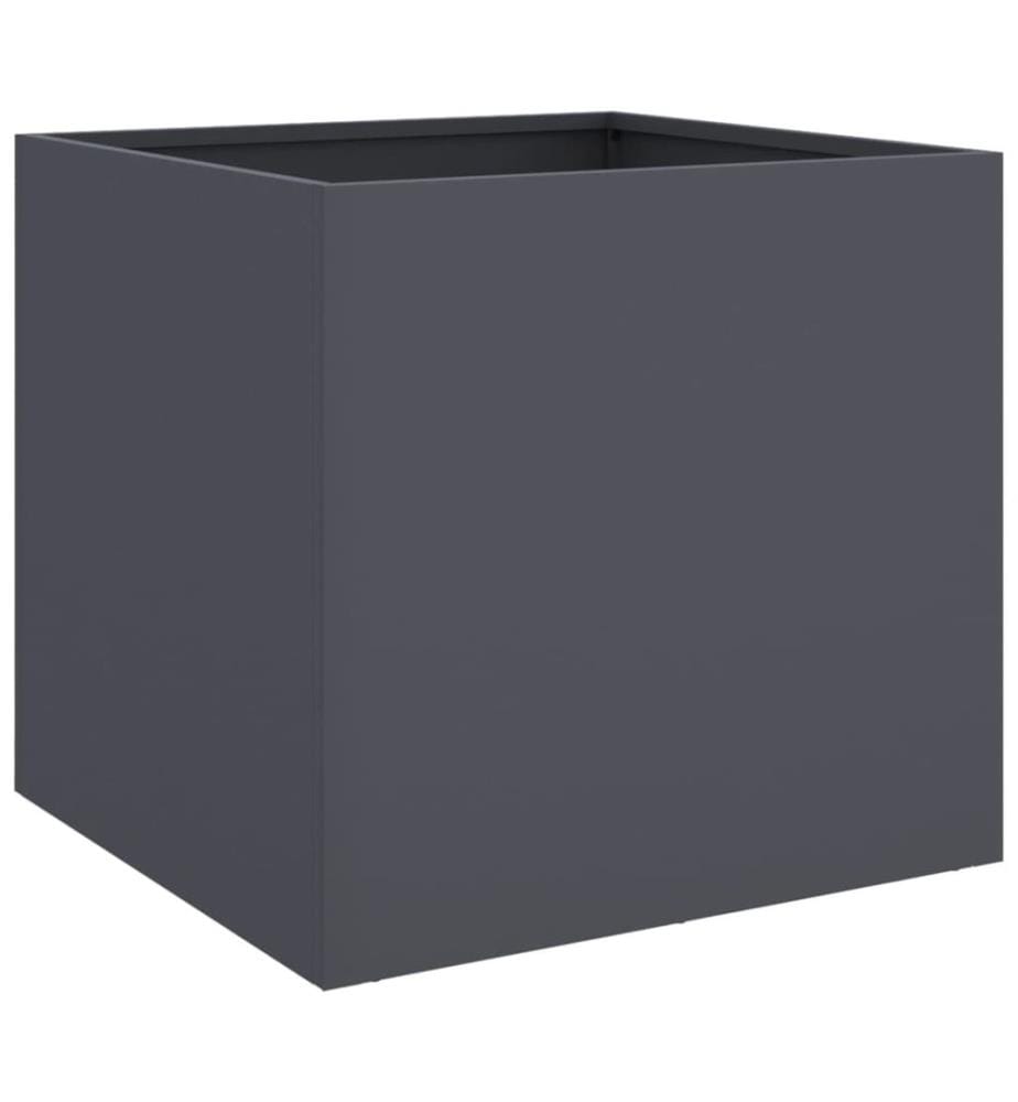 Pflanzkübel Anthrazit 49x47x46 cm Stahl