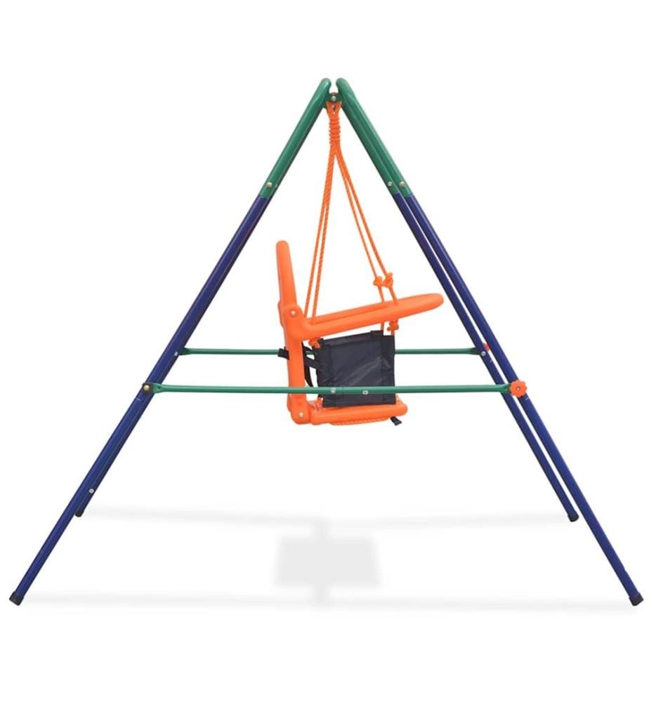 Kleinkinder-Schaukelset mit Sicherheitsgeschirr Orange