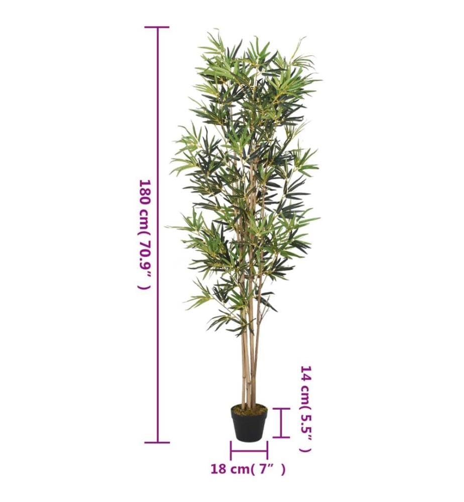 Bambou artificiel 1104 feuilles 180 cm vert