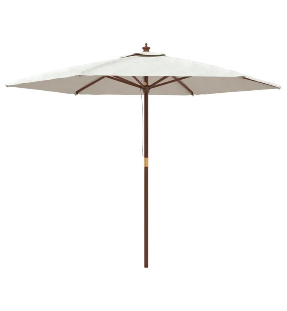 Sonnenschirm mit Holzmast Sandfarben 299x240 cm