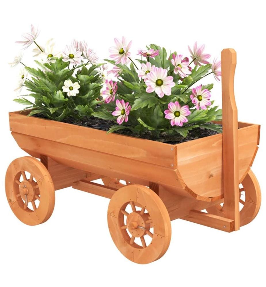Chariot décoratif 70x43x54 cm bois massif de sapin