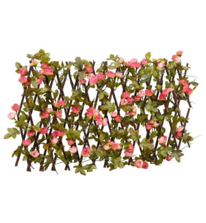 Rankgitter mit Künstlichem Efeu Erweiterbar Dunkelrosa 180x20cm