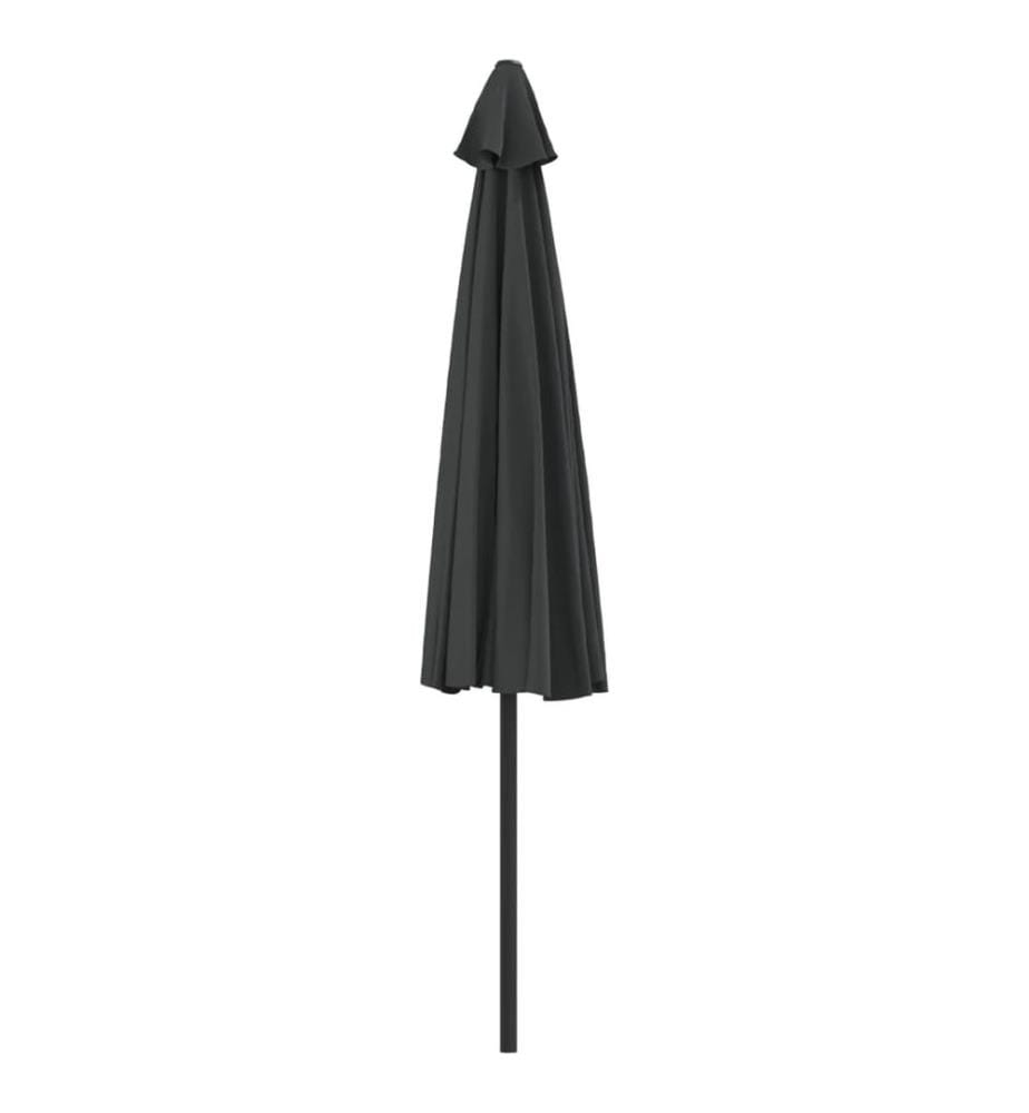 Balkon-Sonnenschirm mit Alu-Mast Anthrazit 300x155 cm Halbrund