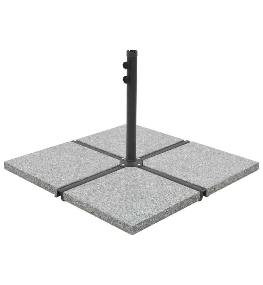 Sonnenschirm-Gewichtsplatte Granit 25 kg Quadratisch Grau