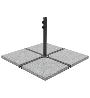 Sonnenschirm-Gewichtsplatte Granit 25 kg Quadratisch Grau