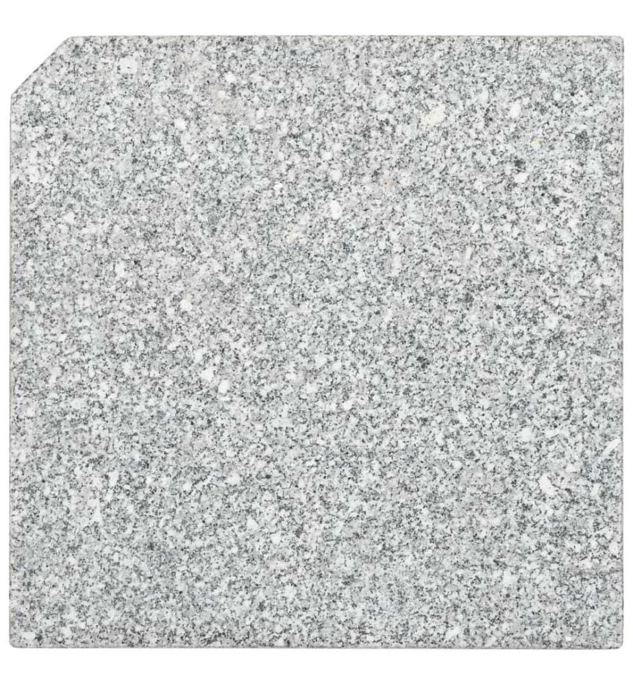 Sonnenschirm-Gewichtsplatte Granit 25 kg Quadratisch Grau