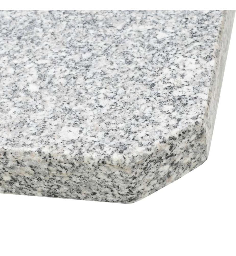 Sonnenschirm-Gewichtsplatte Granit 25 kg Quadratisch Grau