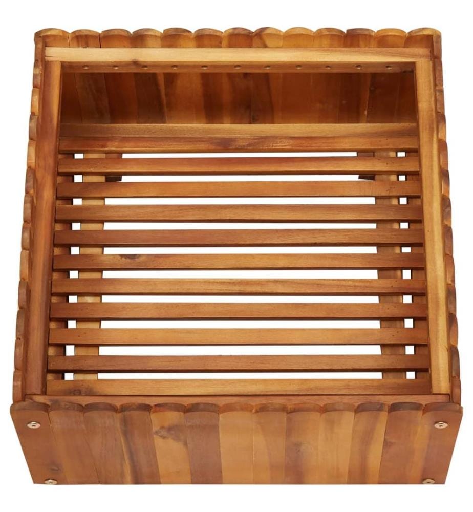 Garten-Hochbeet 50 x 50 x 25 cm Massivholz Akazie