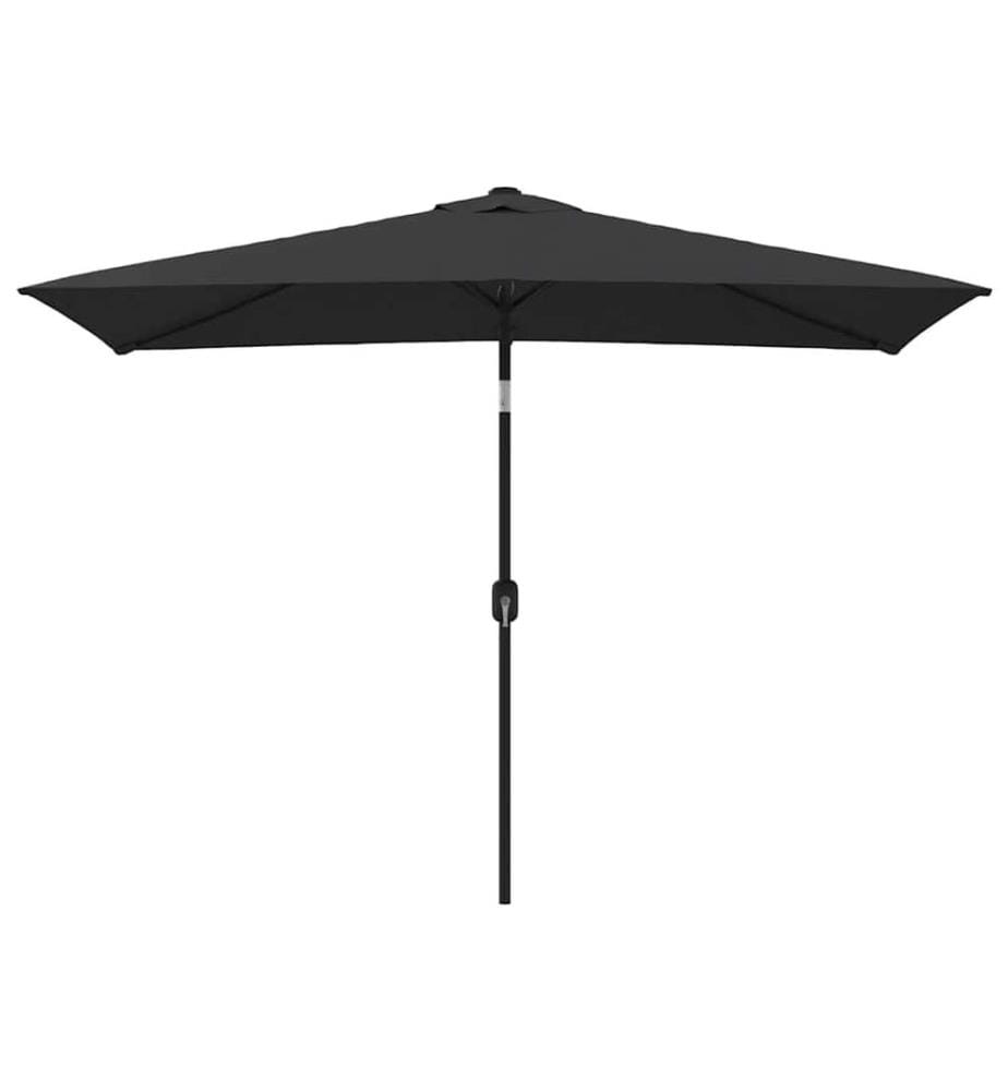 Sonnenschirm mit Metall-Mast 300x200 cm Schwarz