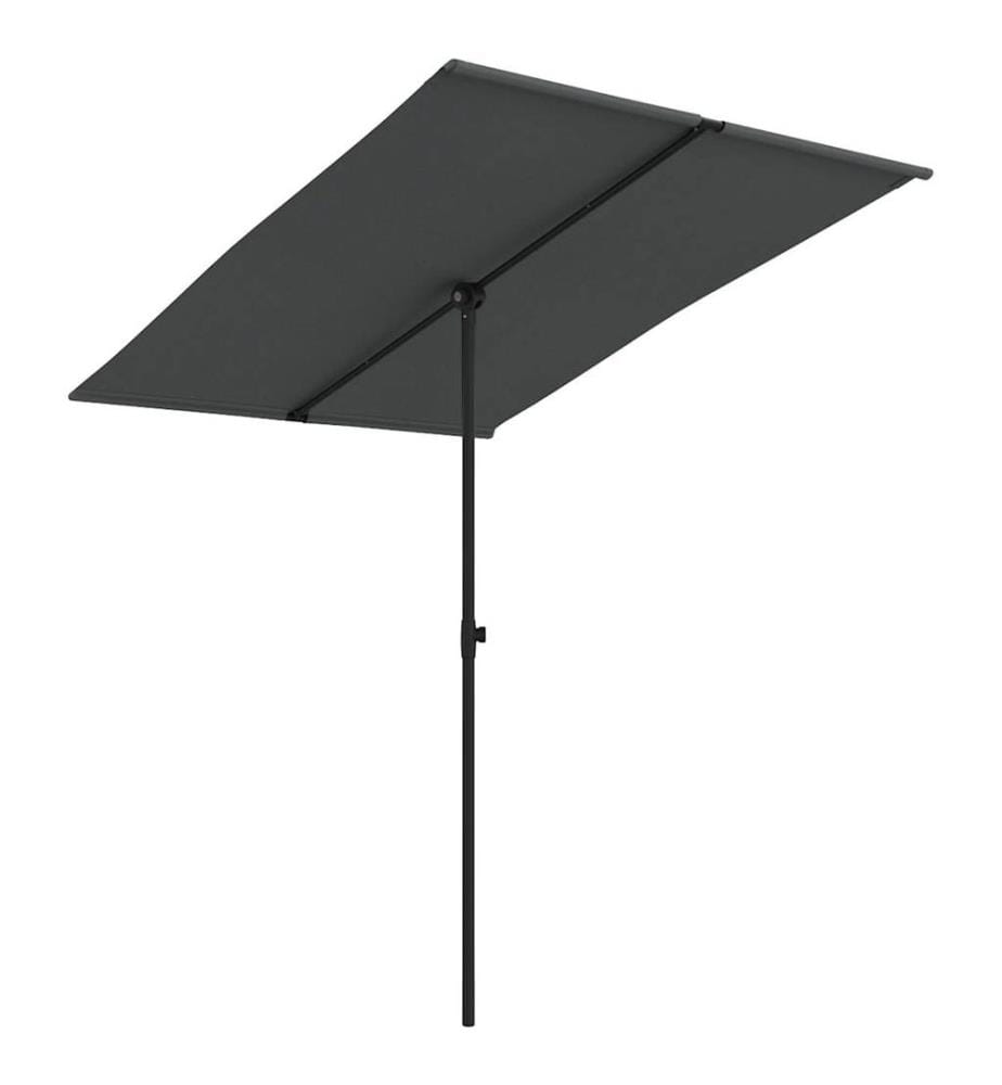 Sonnenschirm mit Aluminium-Mast 2x1,5 m Anthrazit