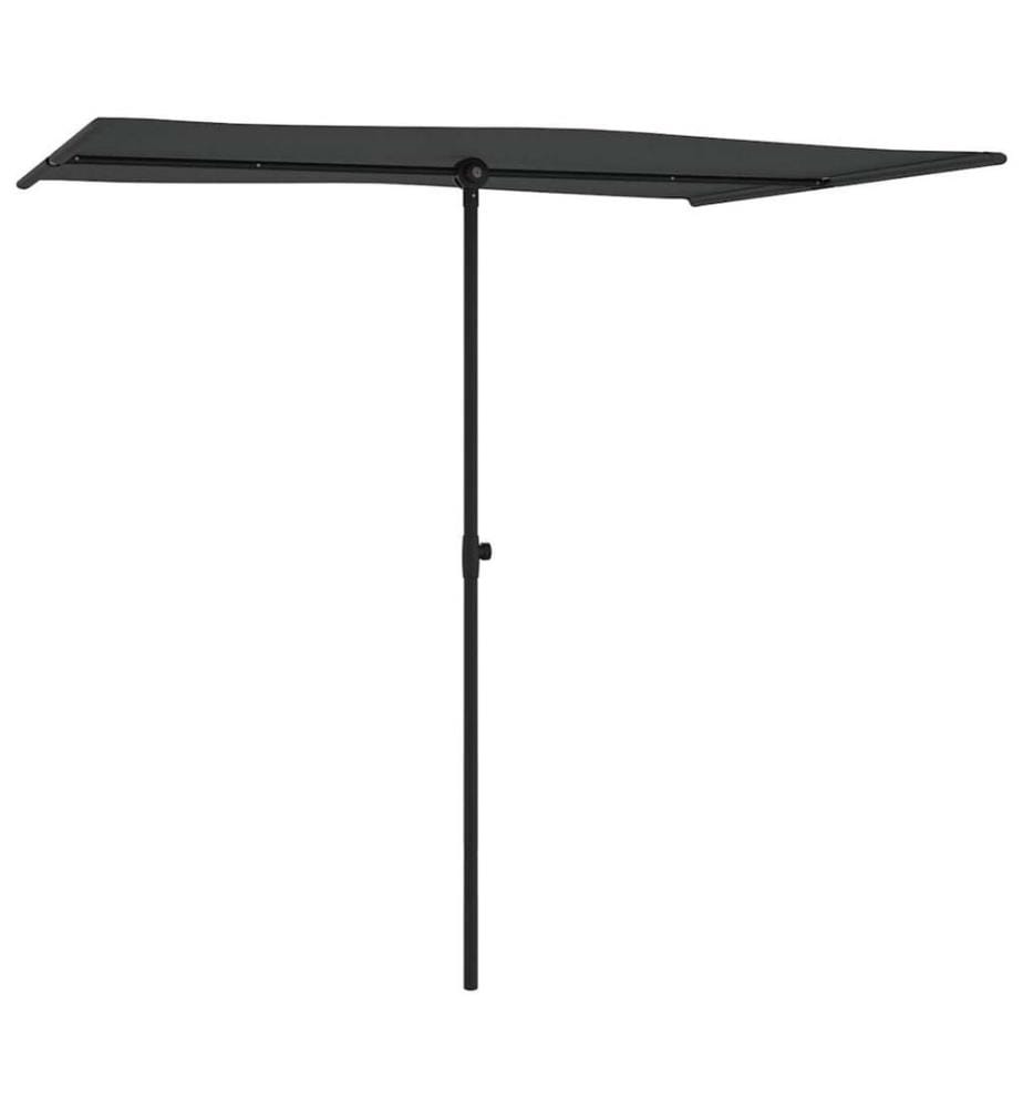 Sonnenschirm mit Aluminium-Mast 2x1,5 m Anthrazit