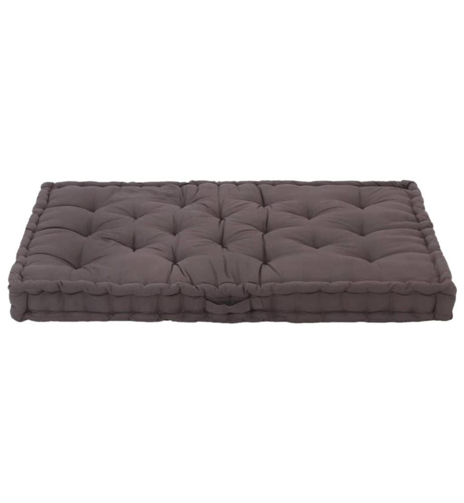 Coussin de plancher de palette Coton 120x80x10 cm Anthracite