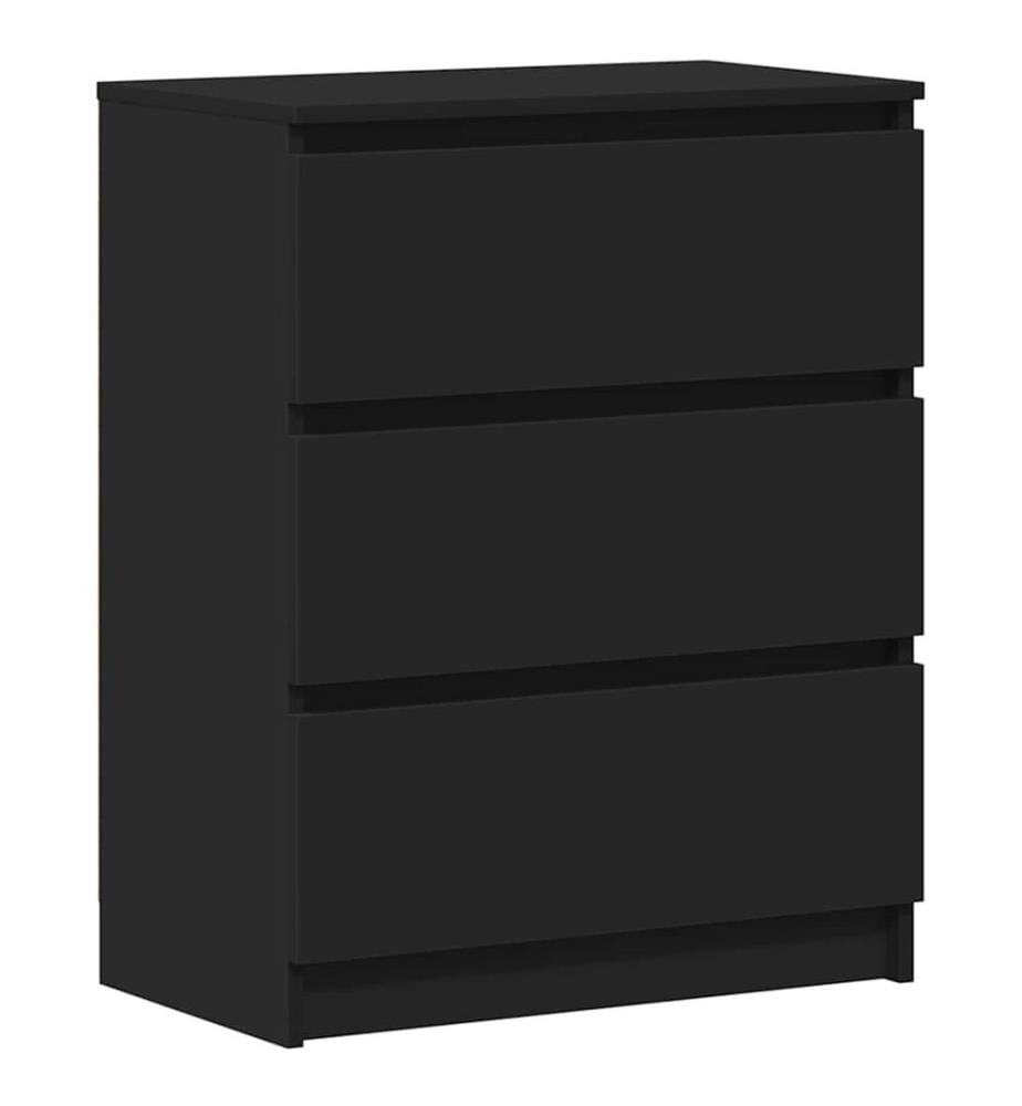 Buffet Noir 60x35x76 cm Bois d'ingénierie