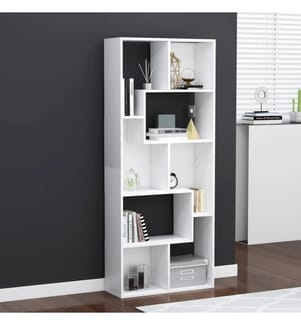 Bücherregal Weiss 67x24x161 cm Holzwerkstoff