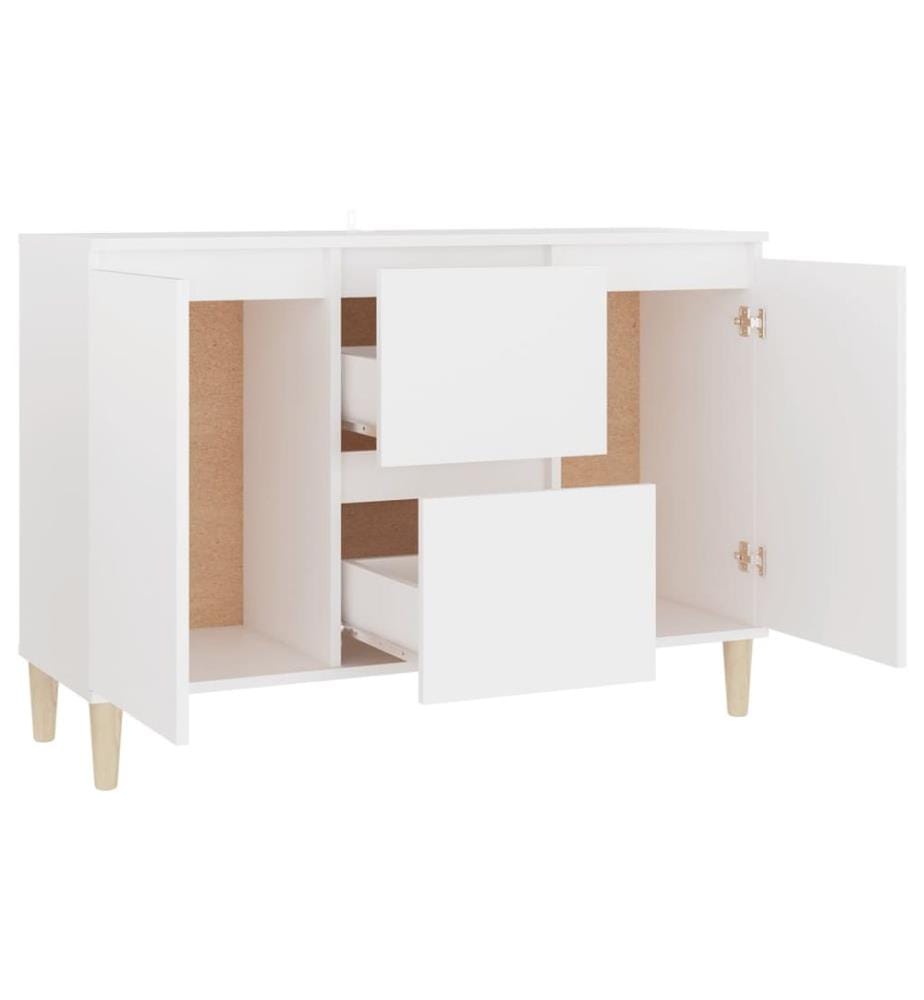 Buffet blanc 101x35x70 cm bois d'ingénierie