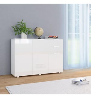Sideboard Hochglanz-Weiss 107x35x80,5 cm