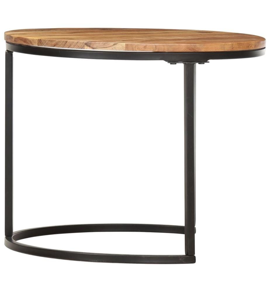 Tables gigognes 2 pcs Bois d'acacia massif