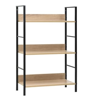 Bücherregal 3 Regalböden Eiche 60×27,6×90,5 cm Holzwerkstoff