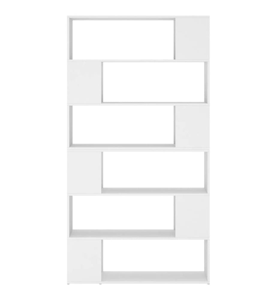 Bücherregal Raumteiler Weiss 100x24x188 cm