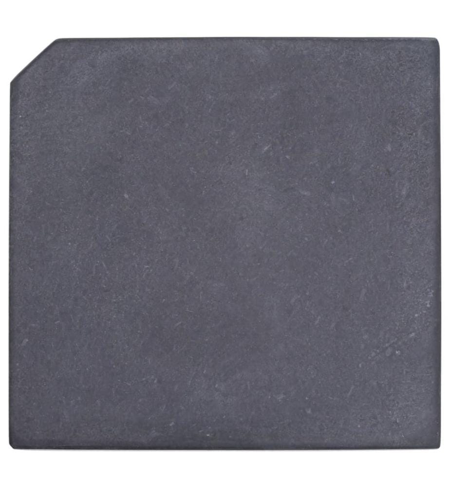 Sonnenschirm-Gewichtsplatte Schwarz Granit Quadratisch 25 kg