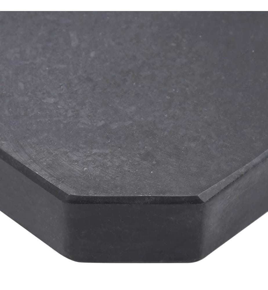Sonnenschirm-Gewichtsplatte Schwarz Granit Quadratisch 25 kg
