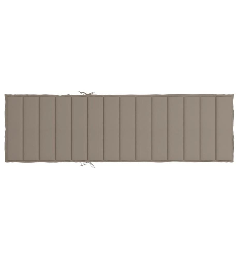 Coussin de chaise longue taupe 200x60x3 cm tissu oxford