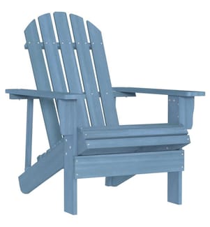 Chaise de jardin Adirondack bois de sapin massif bleu