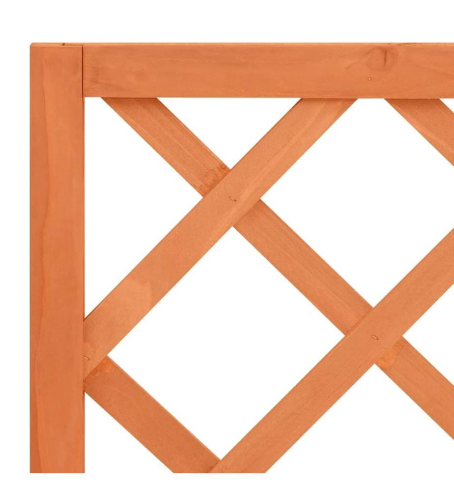 Garten-Spalier mit Blumenkasten Braun 70x30x135 cm Tannenholz