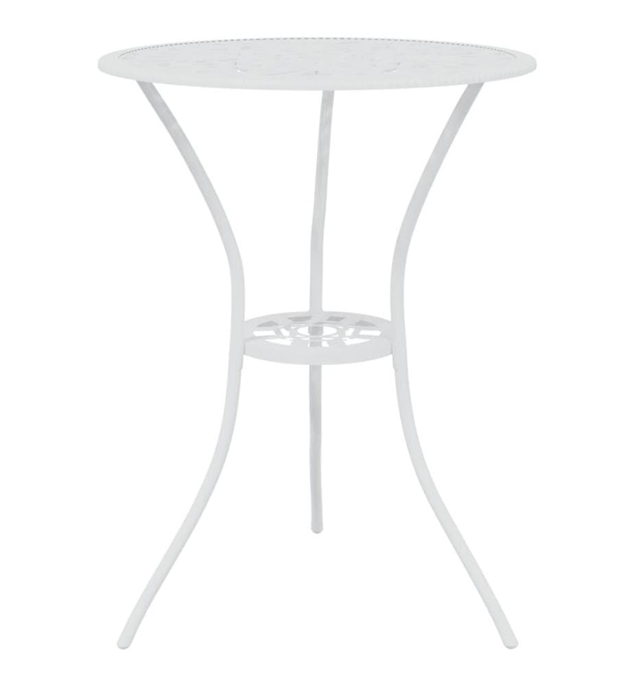 Ensemble de bistro 3 pcs Aluminium coulé Blanc