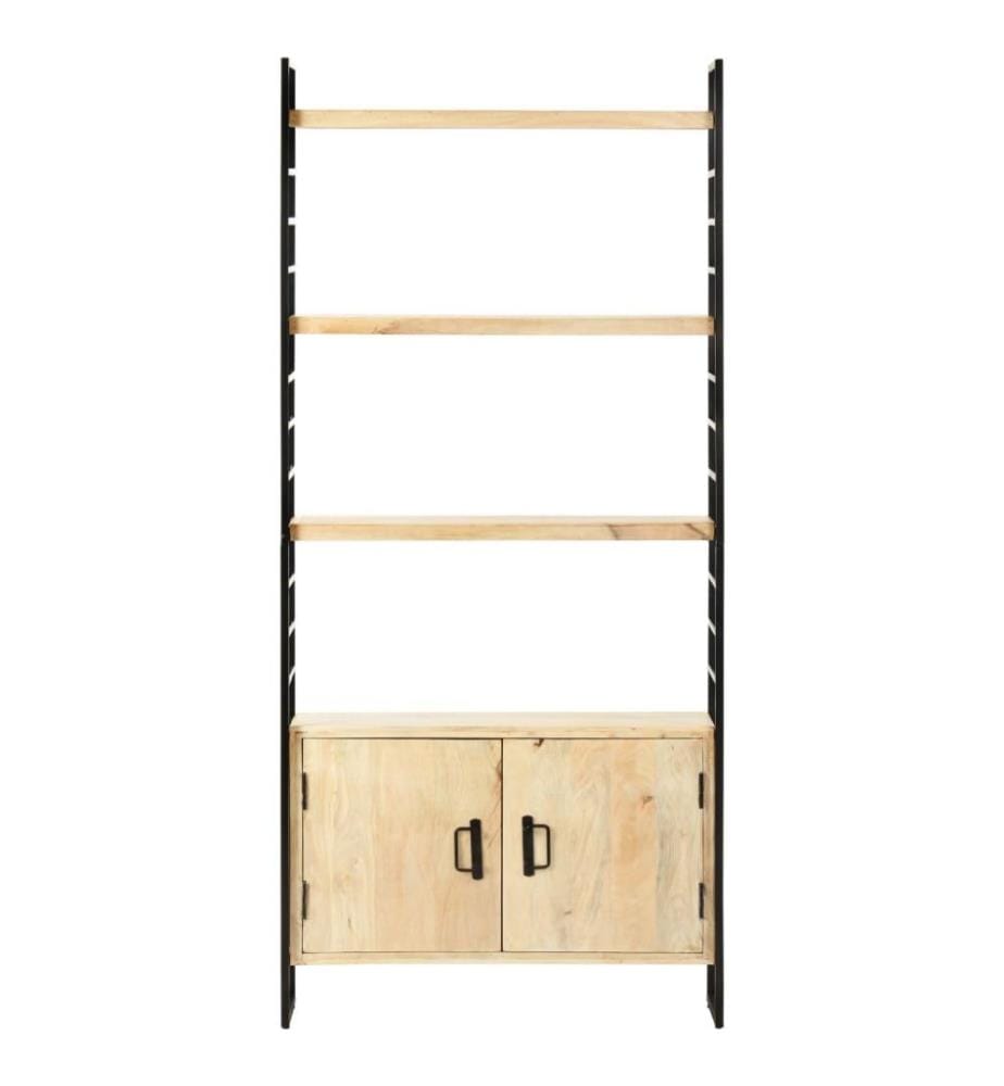 Bücherregal 4 Ebenen 80x30x180 cm Mango Massivholz