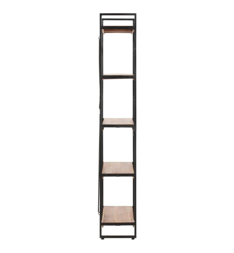 Bibliothèque 5 niveaux 90x30x180 cm Bois solide de d'acacia