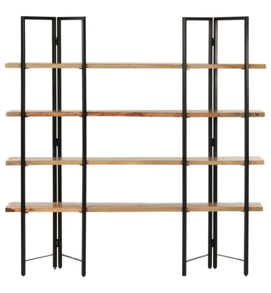Bibliothèque à 4 niveaux 160x35x160 cm Bois de manguier massif