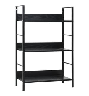 Bibliothèque à 3 niveaux Noir 60x27,6x90,5 cm Aggloméré