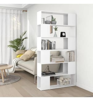 Bibliothèque/Séparateur de pièce Blanc 100x24x188 cm