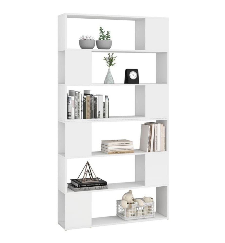 Bibliothèque/Séparateur de pièce Blanc 100x24x188 cm