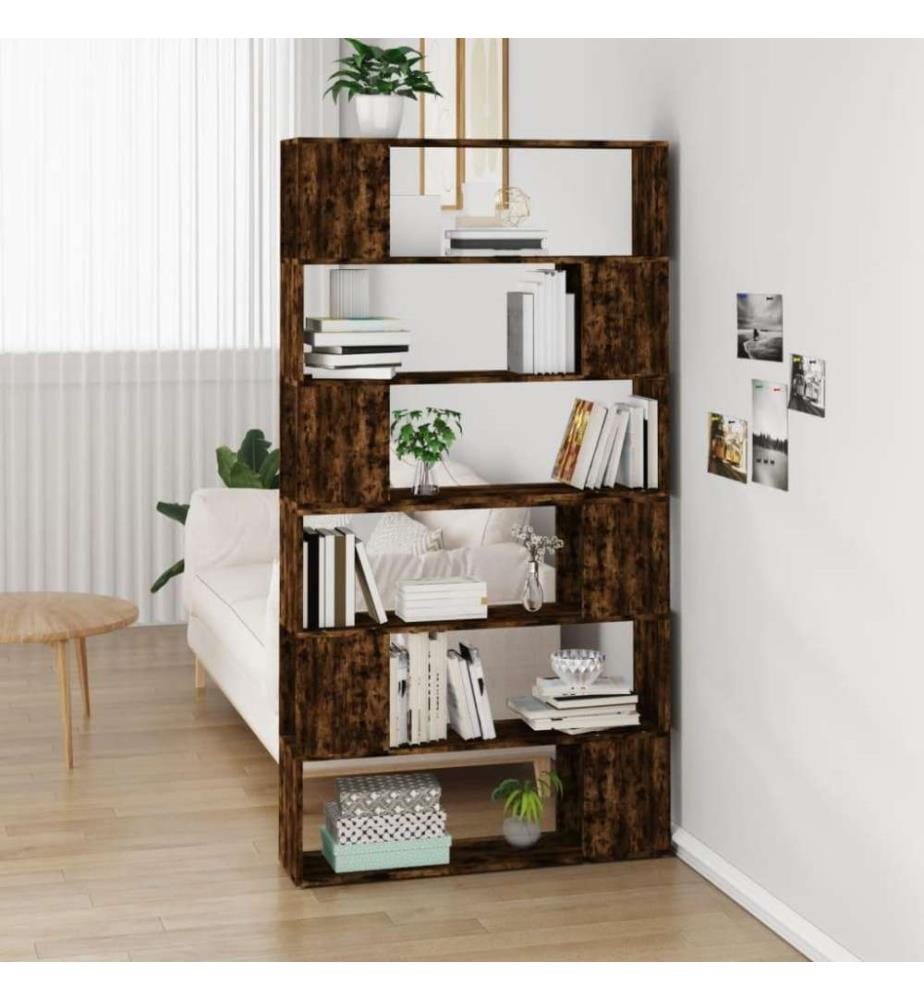 Bücherregal/Raumteiler Räuchereiche 100x24x188 cm