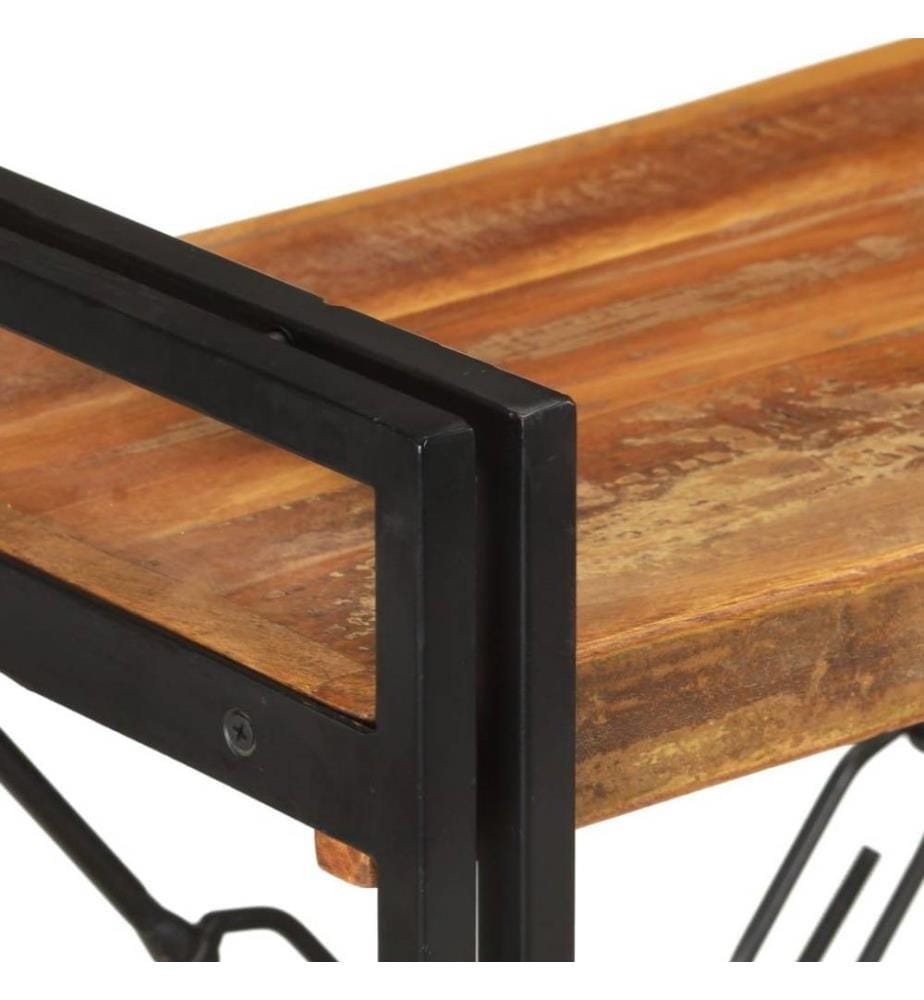 Bücherregal 3 Fächer 60x30x80 cm Altholz Massiv