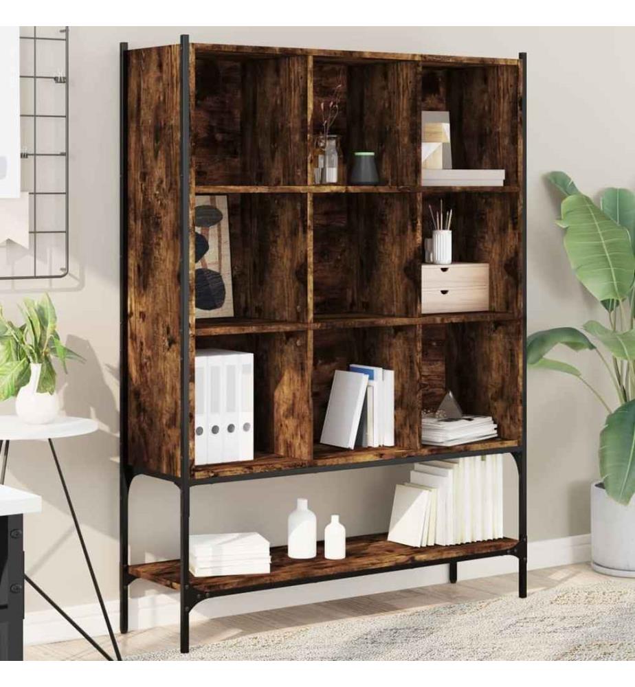 Bücherregal Räuchereiche 102x30x141,5 cm Holzwerkstoff