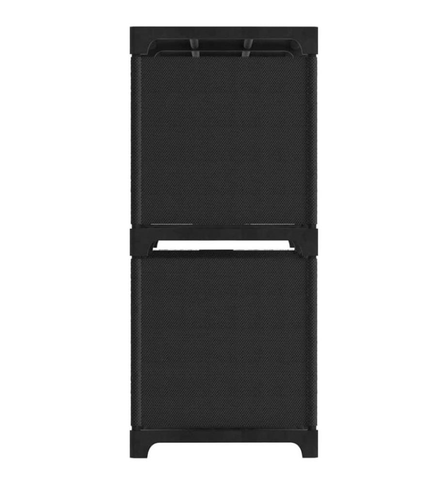 Étagère d'affichage 4 cubes Noir 69x30x72,5 cm Tissu