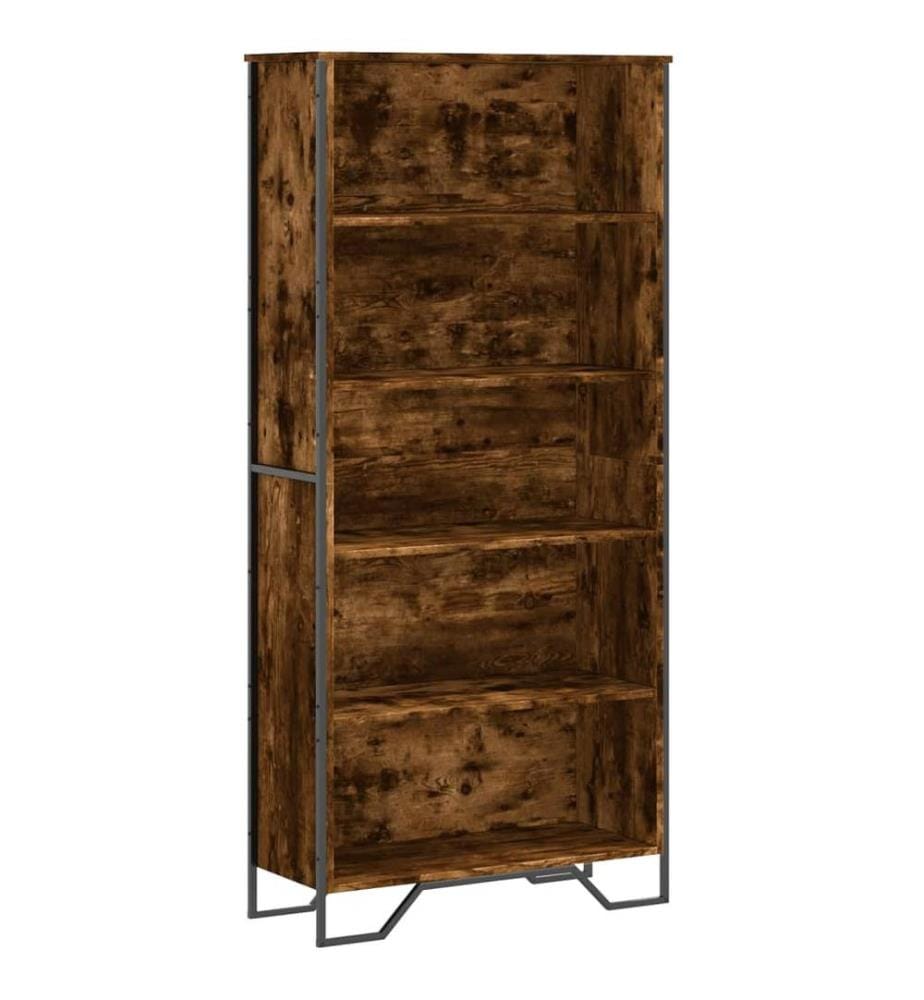Bücherregal Räuchereiche 80x31x169 cm Holzwerkstoff