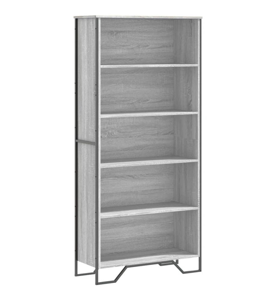 Bibliothèque sonoma gris 80x31x169 cm bois d'ingénierie