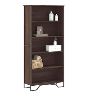 Bibliothèque chêne marron 80x31x169 cm bois d'ingénierie