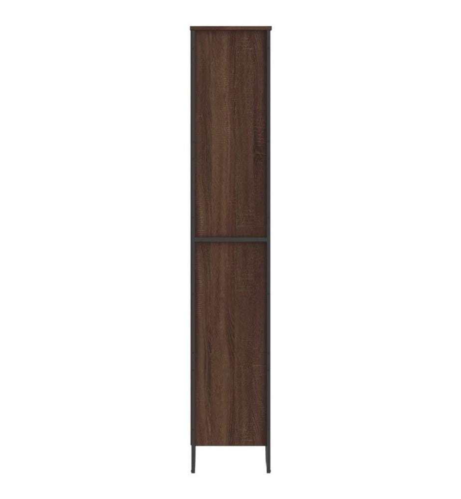 Bibliothèque chêne marron 80x31x169 cm bois d'ingénierie