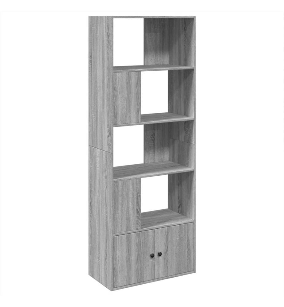 Bibliothèque sonoma gris 70x36x189 cm bois d'ingénierie