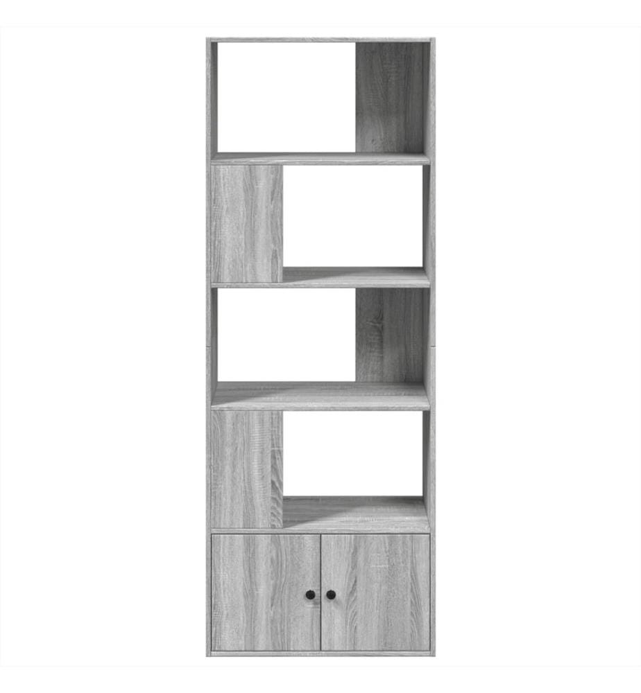 Bibliothèque sonoma gris 70x36x189 cm bois d'ingénierie