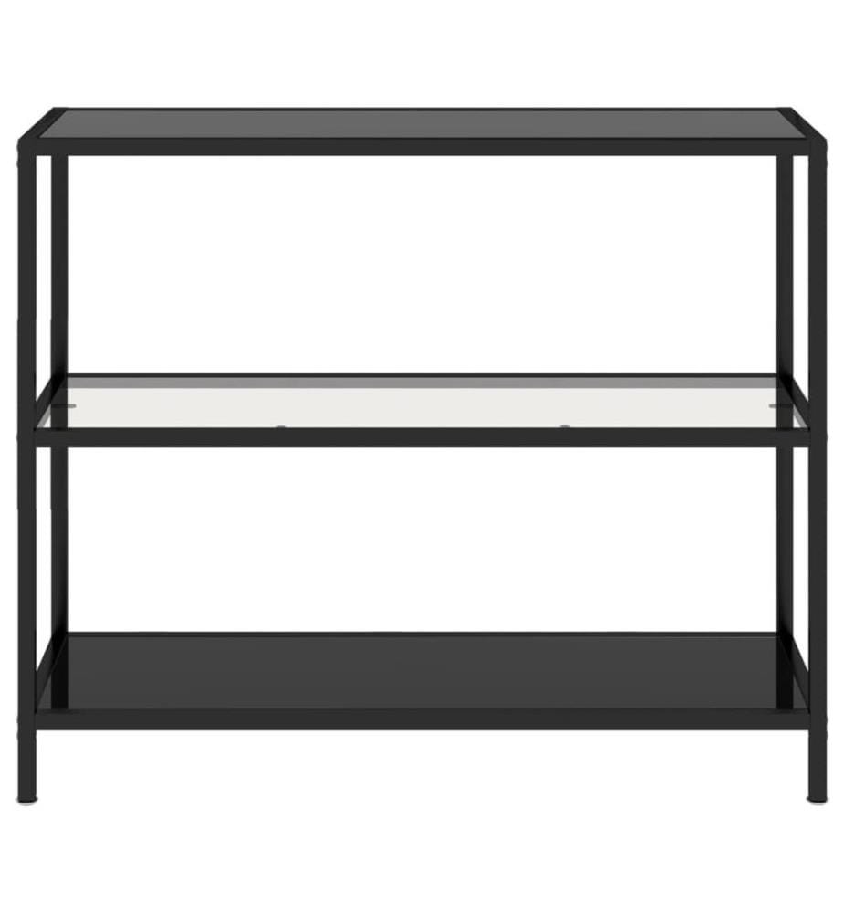 Regal Transparent und Schwarz 100x36x90 cm Gehärtetes Glas