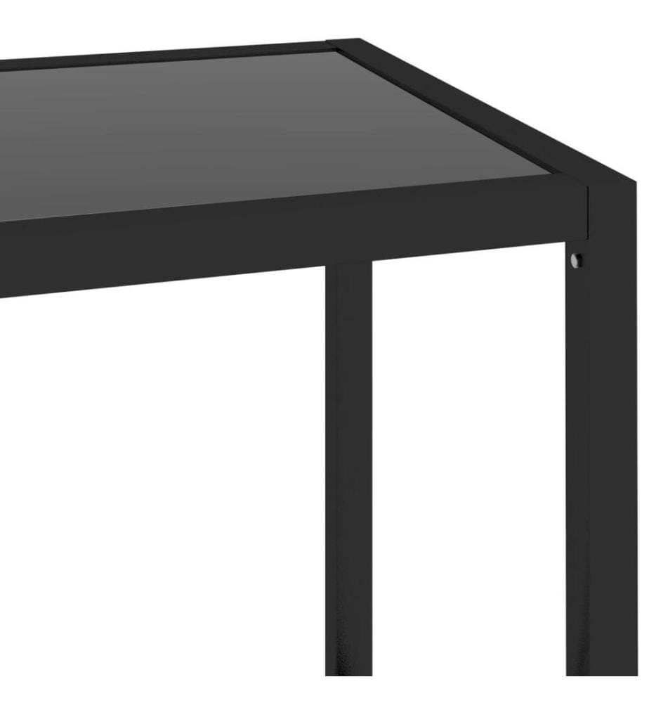 Regal Transparent und Schwarz 100x36x90 cm Gehärtetes Glas