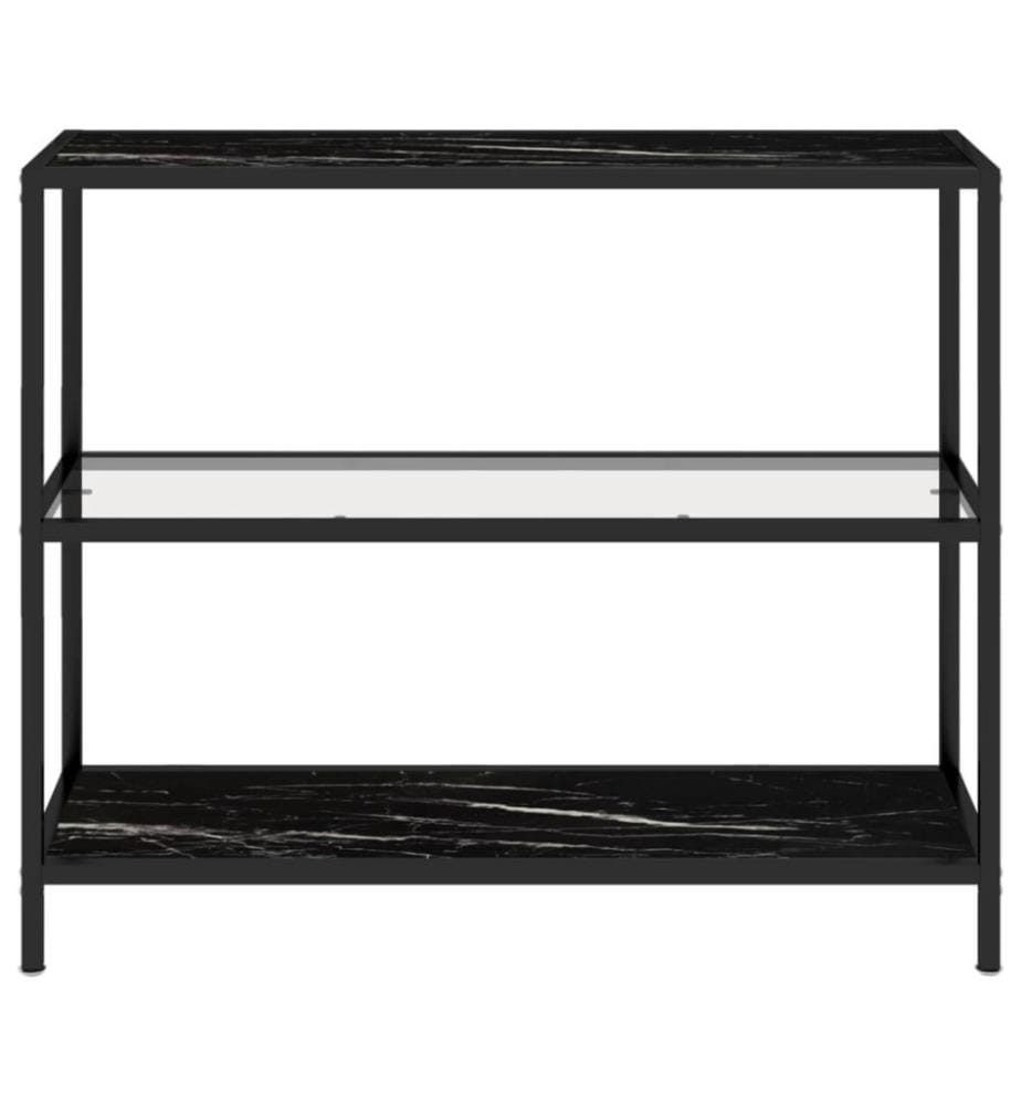 Regal Transparent und Marmor 100x36x90 cm Gehärtetes Glas