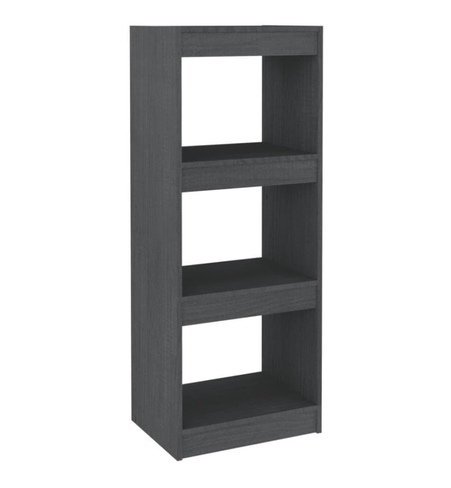Bibliothèque/Séparateur de pièce Gris 40x30x103,5 cm Pin massif
