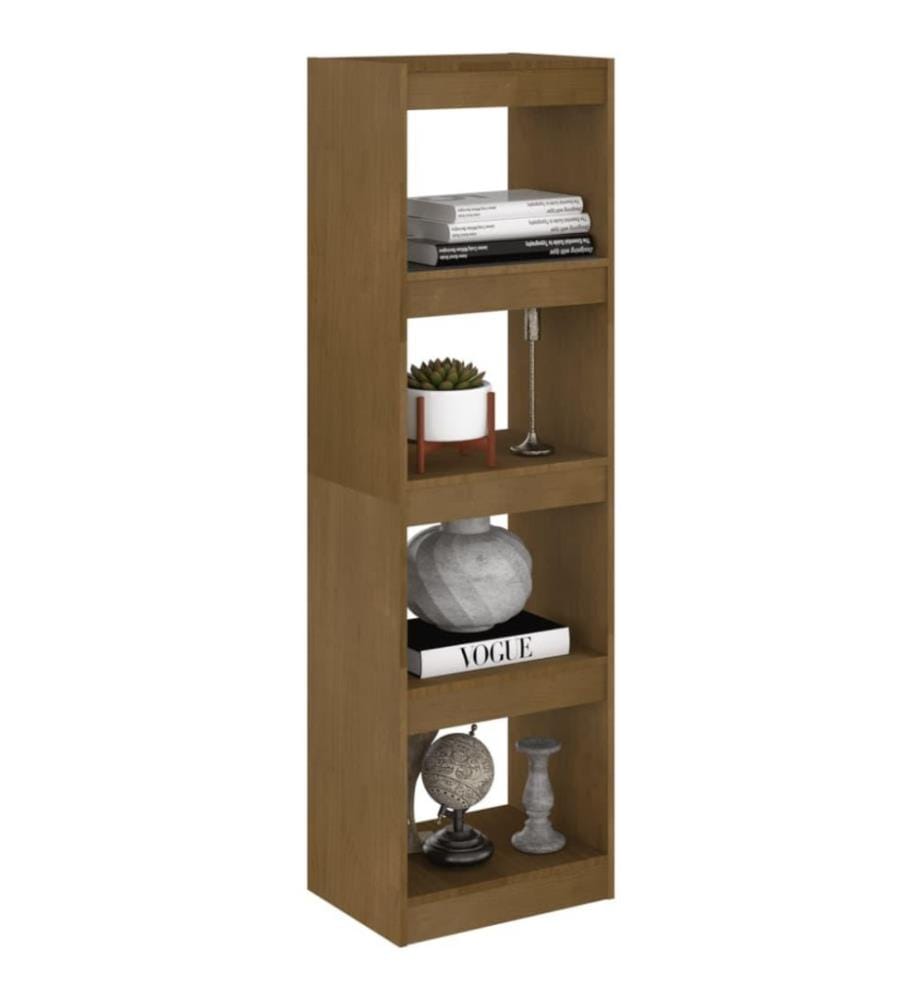 Bibliothèque/Séparateur de pièce Marron miel 40x30x135,5 cm Pin